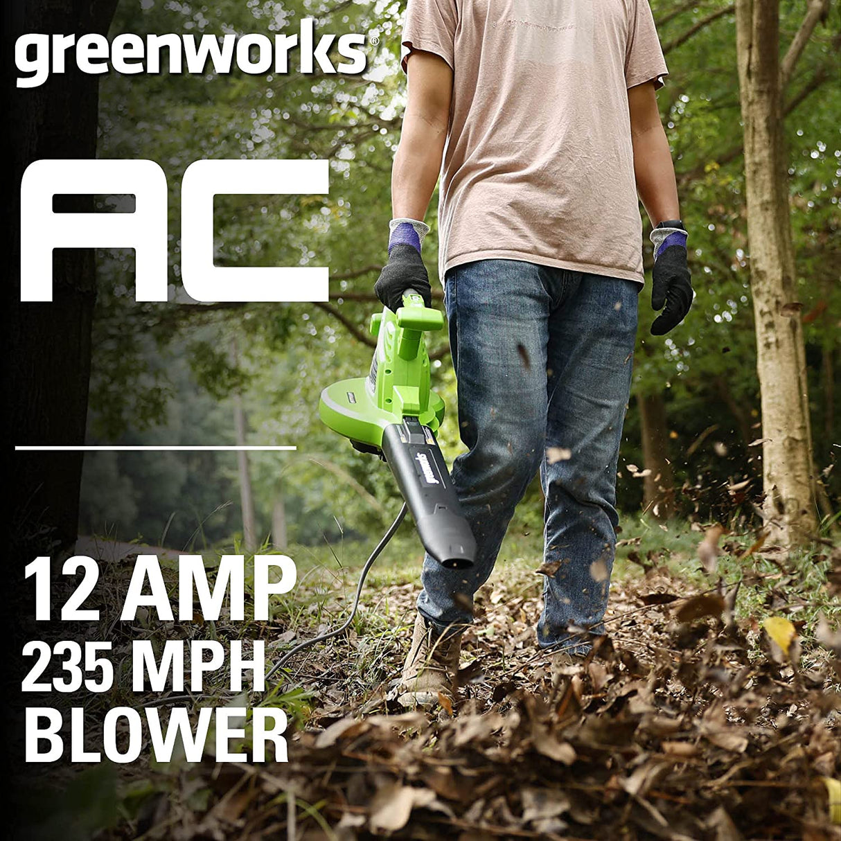 12 Amp Corded 380 CFM Leaf Blower / Vacuum