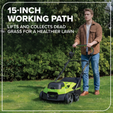 48V (24V x 2) 15" Brushless Dethatcher / Scraifier (Tool Only)