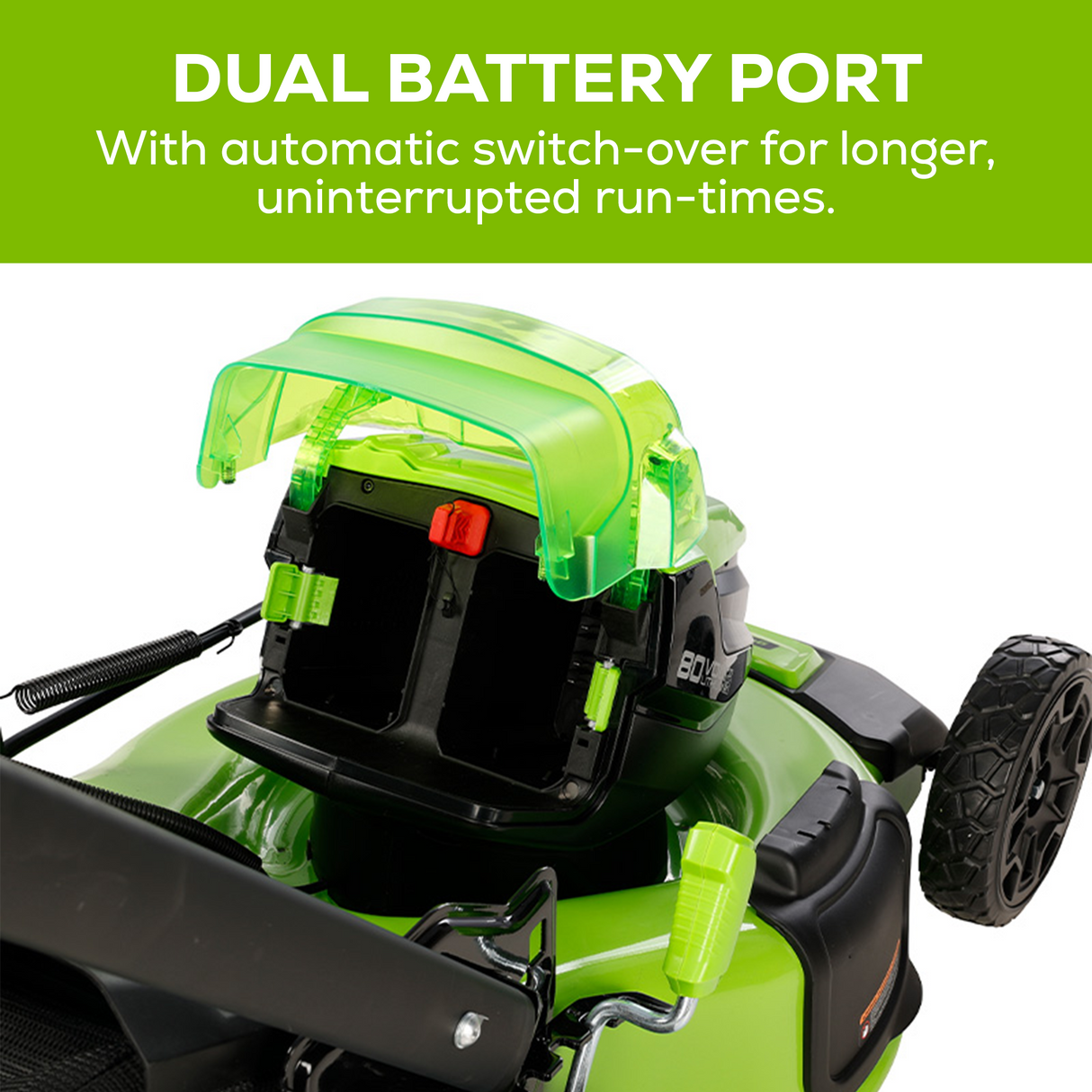 80V 21 Self Propelled Mower 4.0Ah and 2.0Ah Battery and Charger BONU Greenworks Tools Canada Inc