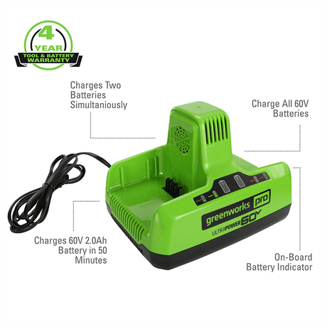 Pro 60V UltraPower 6 Amp Dual-Port Battery Charger