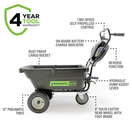 80V Self-Propelled Wheelbarrow (Tool Only)