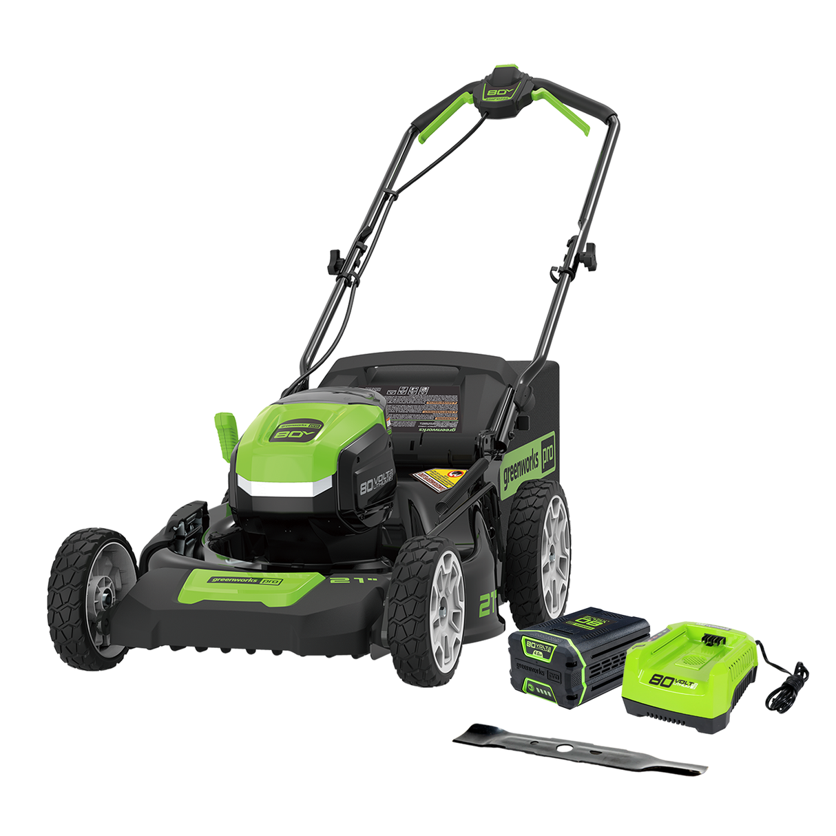 80V 21" Brushless Lawn Mower, 4.0Ah Battery and Charger Included BONUS: Extra Blade