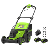 48V (24V x 2) 17" Brushless Lawn Mower, (2) 4.0Ah Batteries & 2-Port 65W Type-C Charger with (2) 3-Ft Cords Included