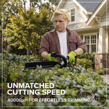 24V 20" Brushless Hedge Trimmer, 2.0Ah Battery and 30W Charger Included