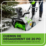Souffleuse à neige électrique Greenworks de 10 A, 16 pouces
