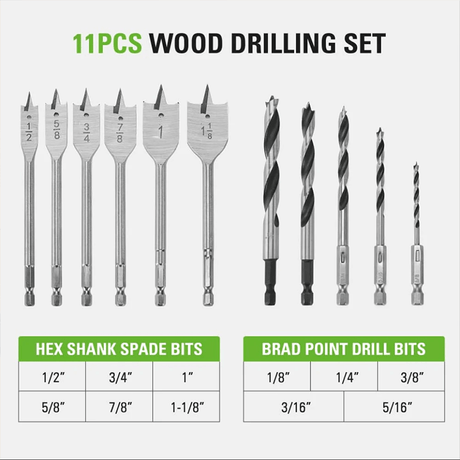 11 PC Wood Drilling Set