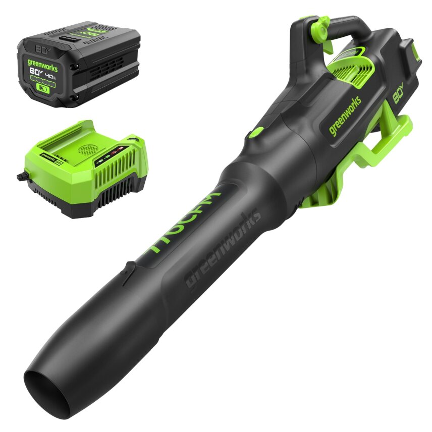 80V 770 CFM 180 MPH Leaf Blower, 4.0Ah Battery and Charger