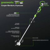 48V (24V x 2)  8" Brushless Cordless Edger, (2) 4.0Ah USB Batteries and Dual Port Rapid Charger Included