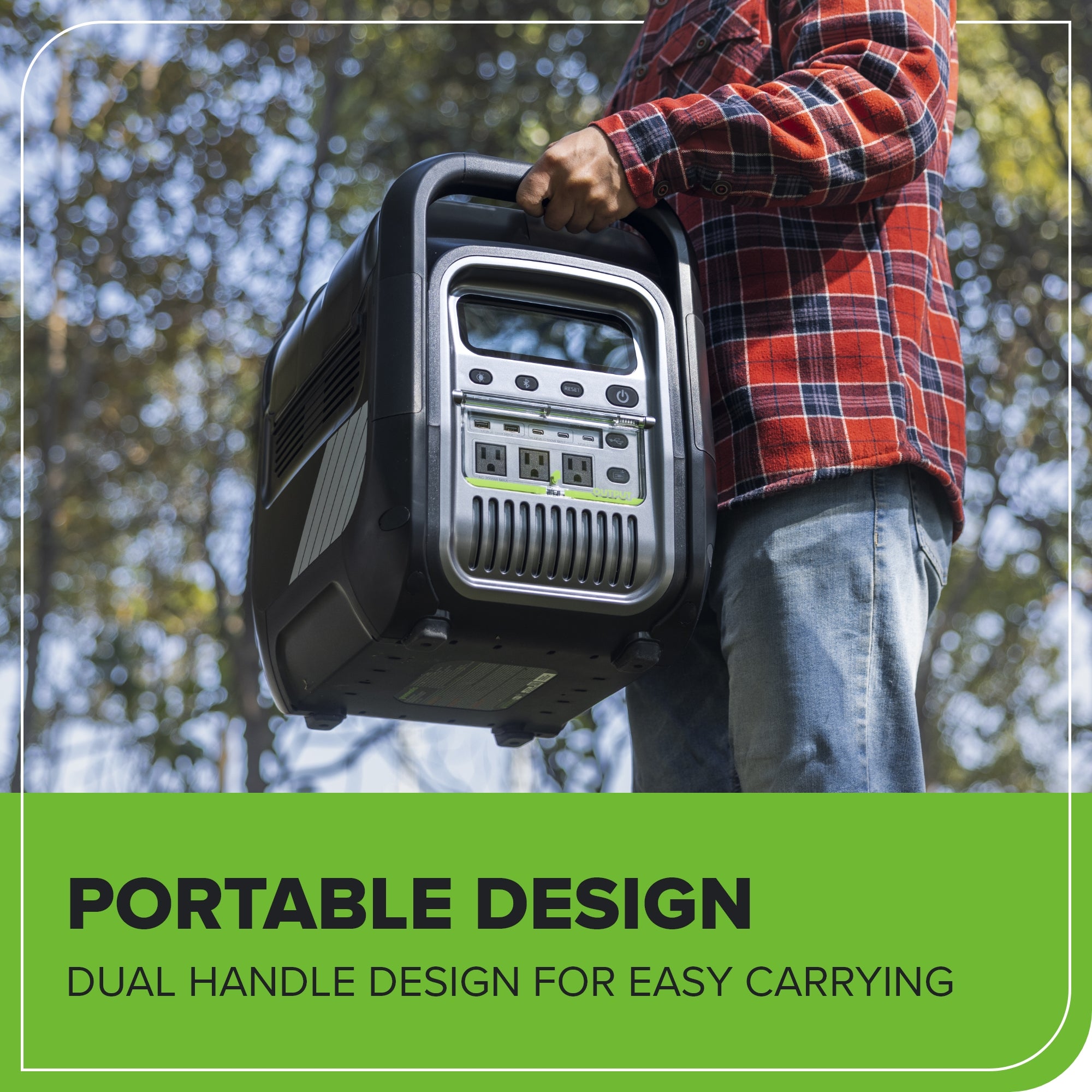 80V 2000W 4-Slot Inverter Portable Power Station (Tool Only