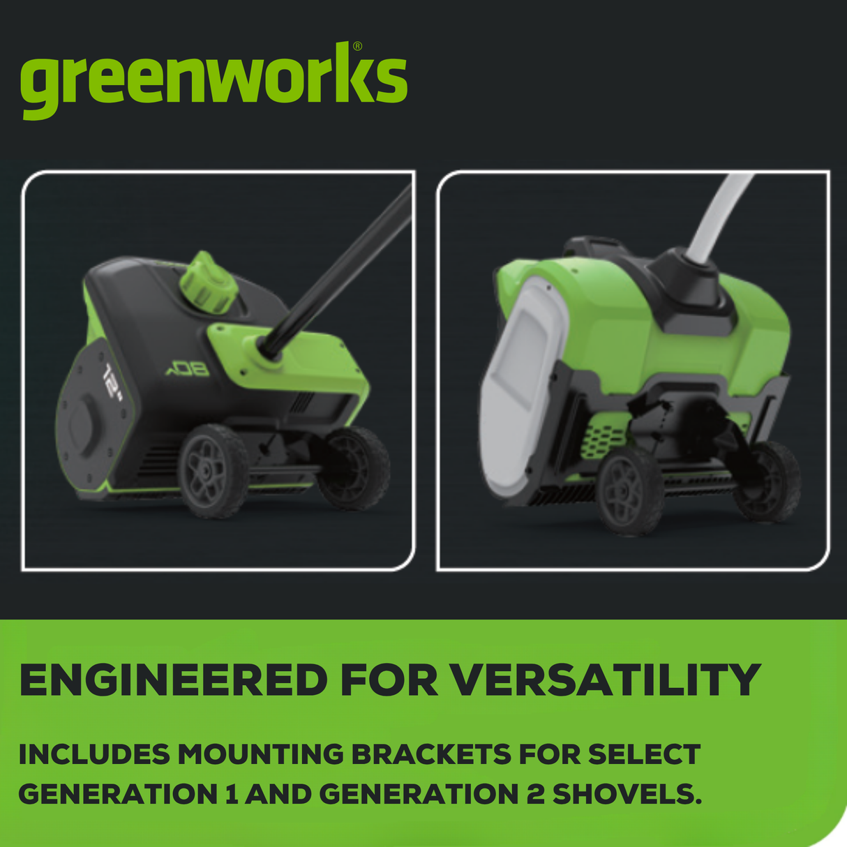 Wheel Attachment Kit for Select 12" Snow Shovels