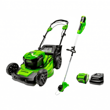 Load image into Gallery viewer, 40V 20&quot; Self-Propelled Mower &amp; 40V 12&quot; String Trimmer Combo Kit, 5.0Ah Battery and Charger Included
