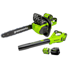 Load image into Gallery viewer, 40V 14&quot; Chainsaw &amp; 40V 125 MPH - 450 CFM Axial Jet Blower, 4.0Ah Battery and Charger Included
