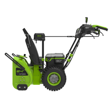 Charger l&#39;image dans la galerie, 80V 24&#39;&#39; Dual Stage Snow Thrower, (3) 4.0Ah Batteries and Dual Port Charger Included
