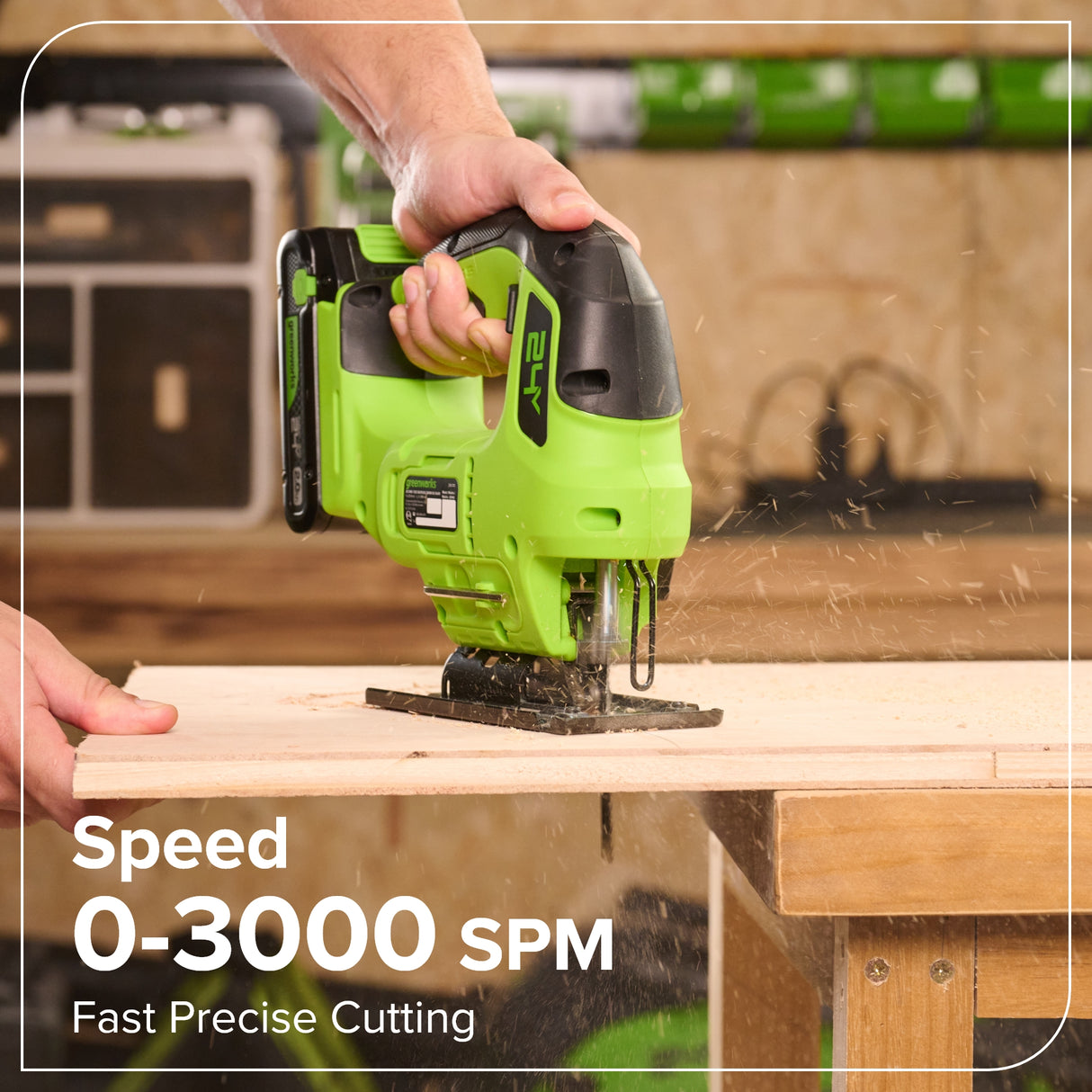 Scie sauteuse à batterie 24 V (Outil seulement)