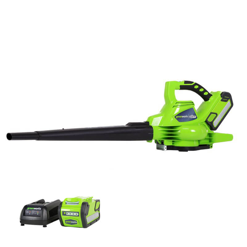 40V 185 MPH - 340 CFM Brushless Leaf Blower / Vacuum, 4.0Ah Battery and Charger Included - 24222