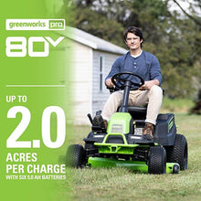 将图片加载到图库查看器，80V 42&quot; Crossover T Tractor Riding Lawn Mower, (6) 5.0Ah Batteries and (3) Dual Port Chargers
