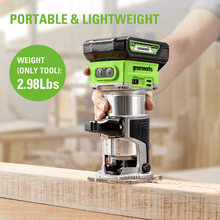 Charger l&#39;image dans la galerie, 24V Brushless Compact Router, 2.0Ah Battery and Charger Included

