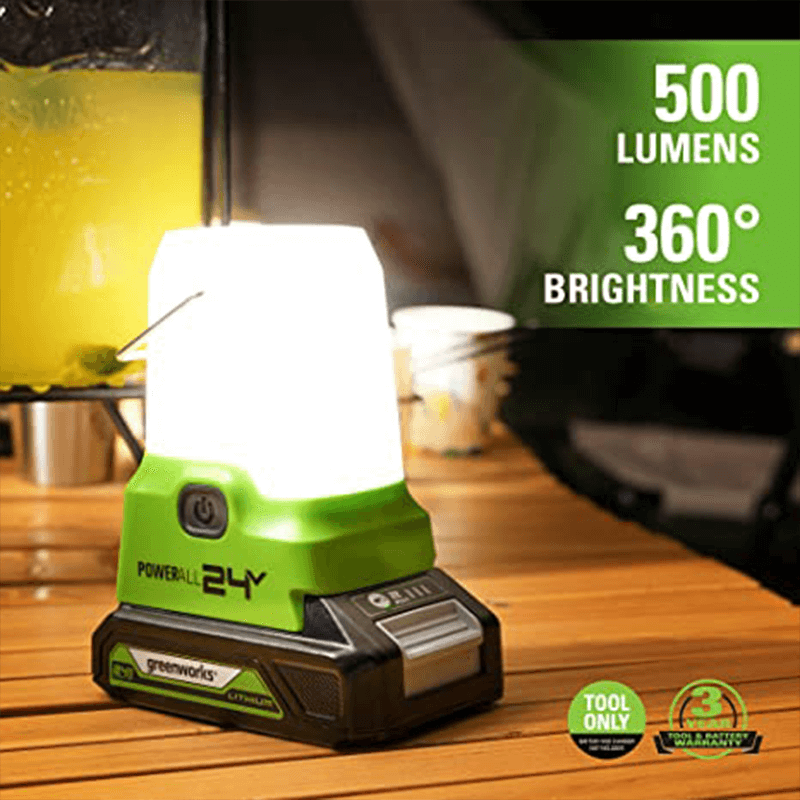 Lanterne 24 V 500 lumens, batterie 2,0 Ah et chargeur inclus