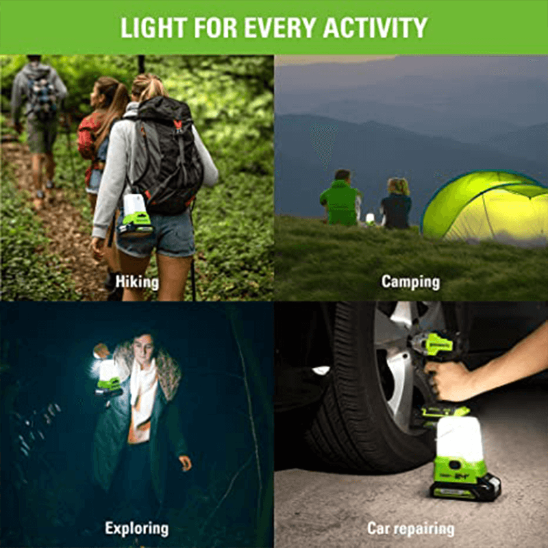 24V 500 Lumen Lantern, 2.0Ah Battery and Charger Included