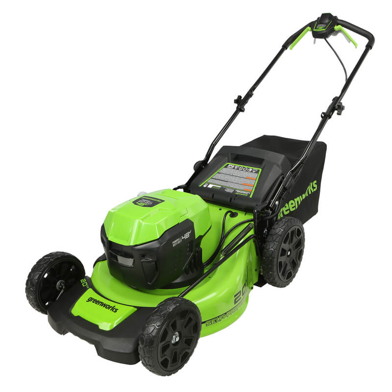 48V 2 x 24V 20 Brushless Self Propelled Mower 2 5Ah USB Batterie Greenworks Tools Canada Inc