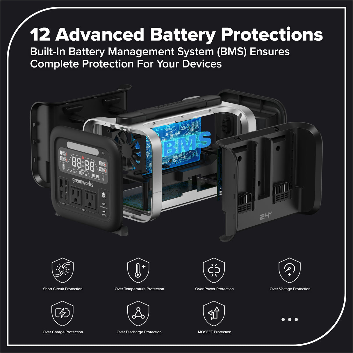 24V 500W Portable Power Station (Tool Only)