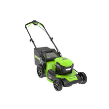Load image into Gallery viewer, 48V (2 x 24V)  20&quot; Brushless Push Mower, (2) 4Ah USB Batteries and 4A Dual Port Charger
