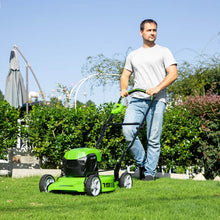 Load image into Gallery viewer, 48V (2 x 24V) 19&quot; Brushless Push Lawn Mower, (2) 24V 4.0Ah Batteries and Charger Included
