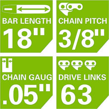 Load image into Gallery viewer, 18&quot; Replacement Chainsaw Chain
