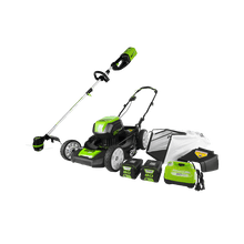Load image into Gallery viewer, 80V 21&quot; Brushless Mower &amp; 80V 16&quot; Brushless String Trimmer Combo Kit, (2)  2.0Ah Batteries and Charger - CK80L410
