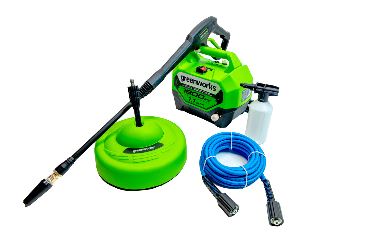 hissikoku 1800 PSI 1.1 GPM 13 Amp Electric Pressure Washer – Greenworks