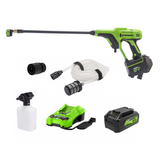 24V 600 PSI 0.8 GPM Cordless Pressure Washer, 4.0Ah Battery and Charger Included