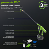 Ensemble de laveuse à pression à batterie 24 V, 600 PSI (lb/po²), (2) batteries 2,0 Ah et chargeur inclus. PLUS : Gant de lavage inclus.