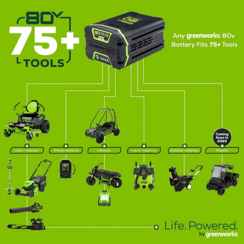 80V 650 CFM - 150 MPH Leaf Blower, 2.0Ah Battery and Charger (Available at Costco)