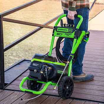 80V 3000 PSI 2.0 GPM Brushless Pressure Washer, (2) 4.0Ah Batteries and Dual Port Charger Included