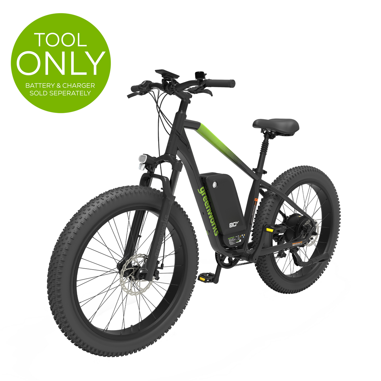 80V VENTURE Series 26 Fat Tire Electric Mountain Bike Tool Only Greenworks Tools Canada Inc