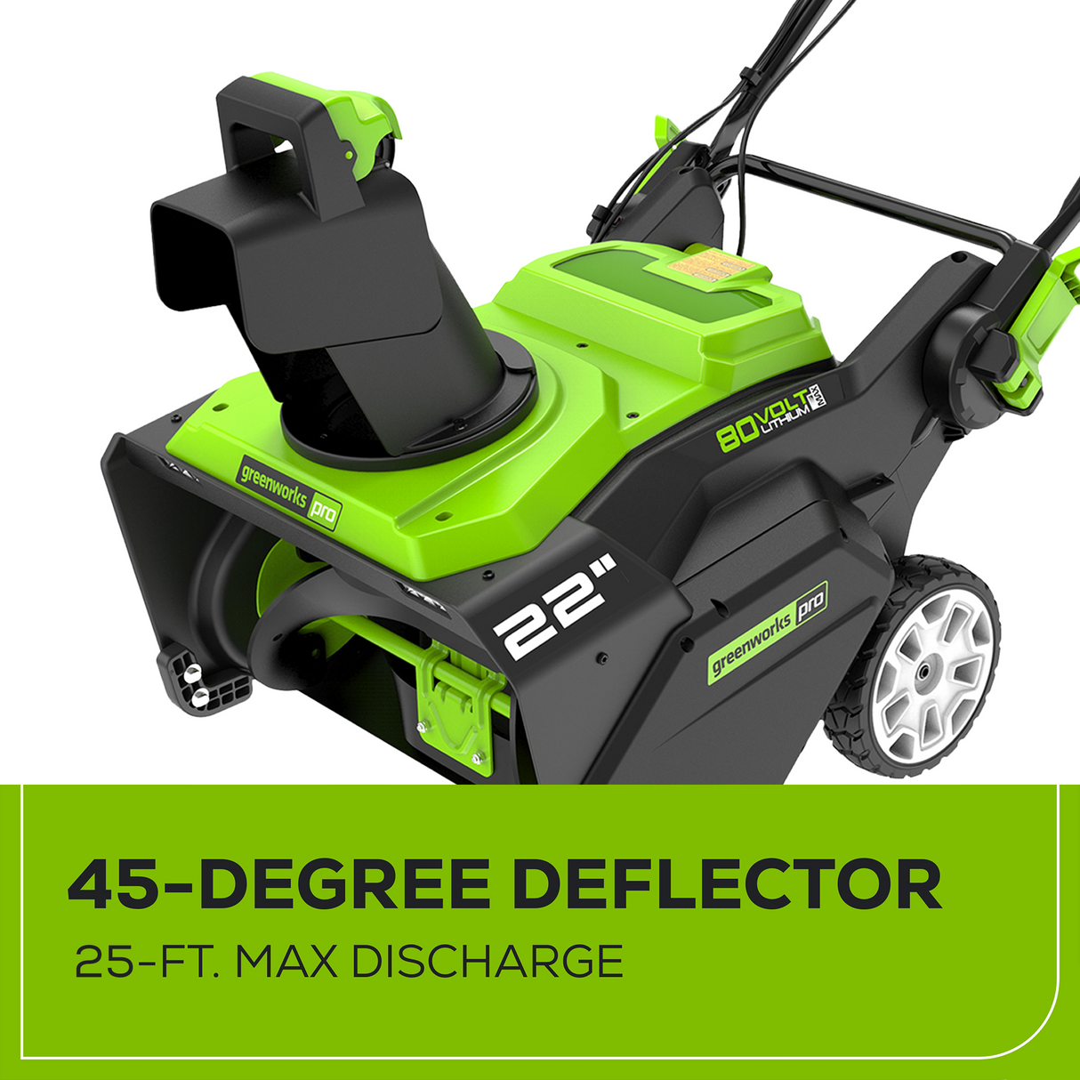 80V 22" Snow Thrower, 4.0Ah Battery and Rapid Charger Included