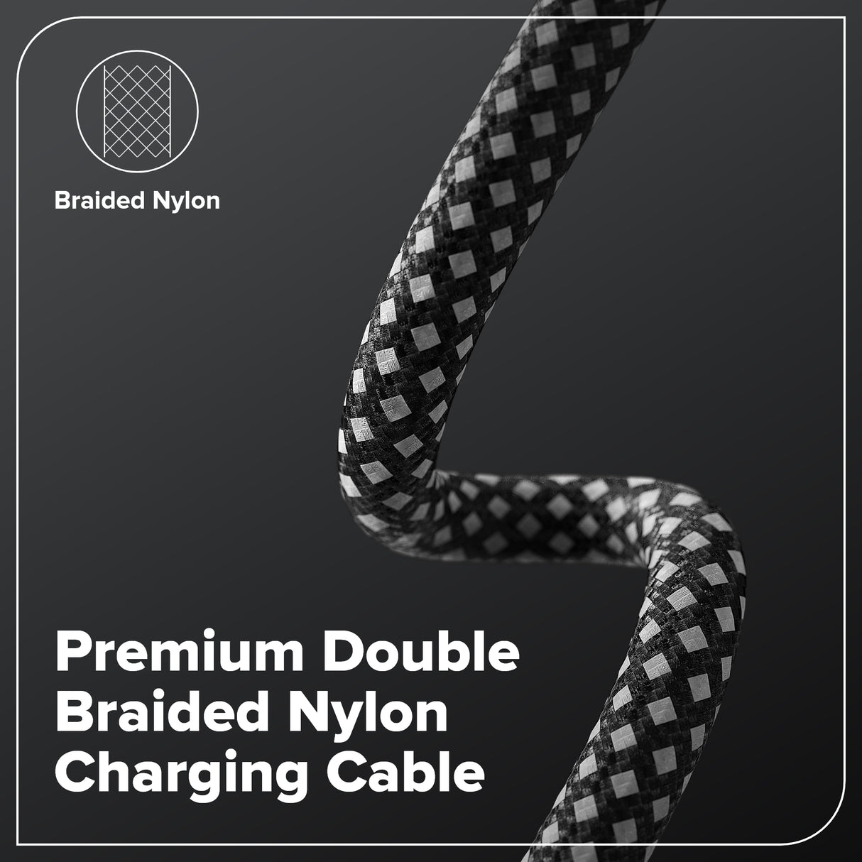 100W 1M Braided Charging Cord