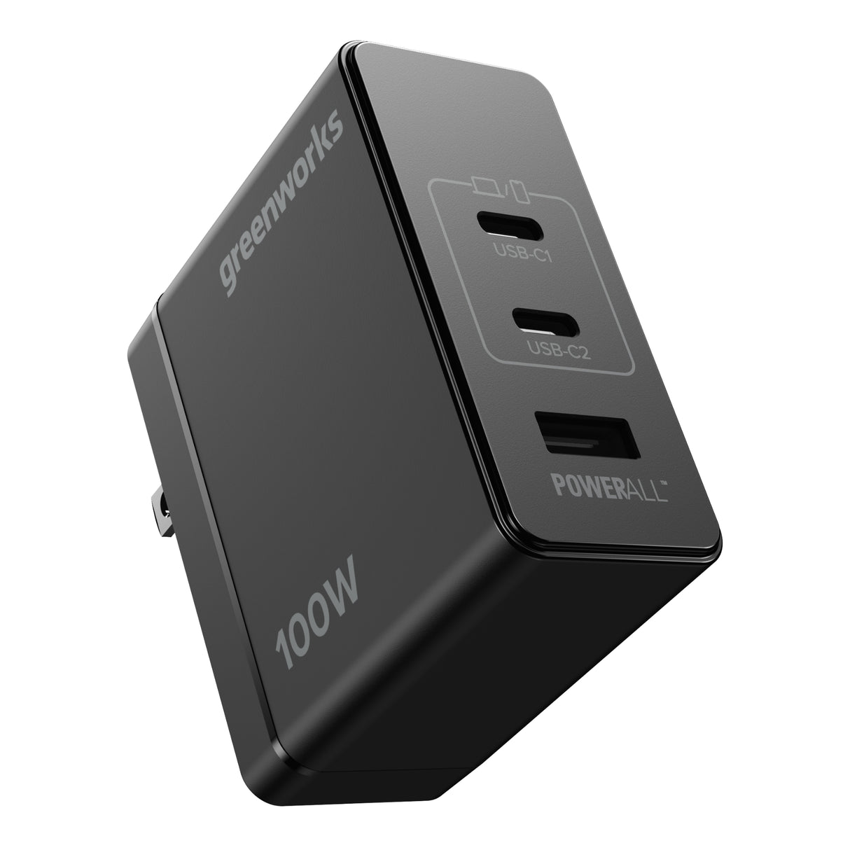 Greenworks POWERALL 100W Charger with (2) USB-C ports and USB-A Port