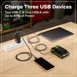 Greenworks POWERALL 65W Charger, 2x USB-C ports and USB-A Port