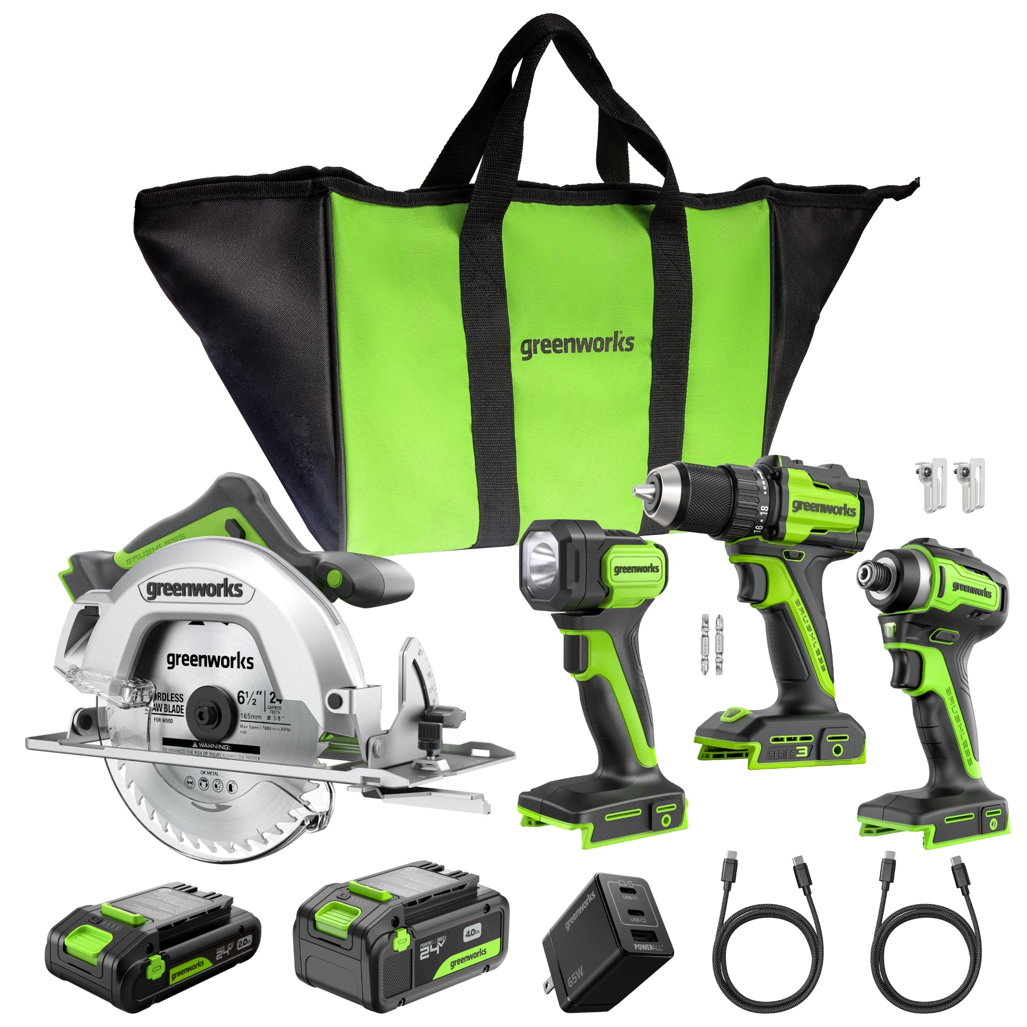 24V Brushless 4-Piece Power Tool Combo Kit – Drill/Driver