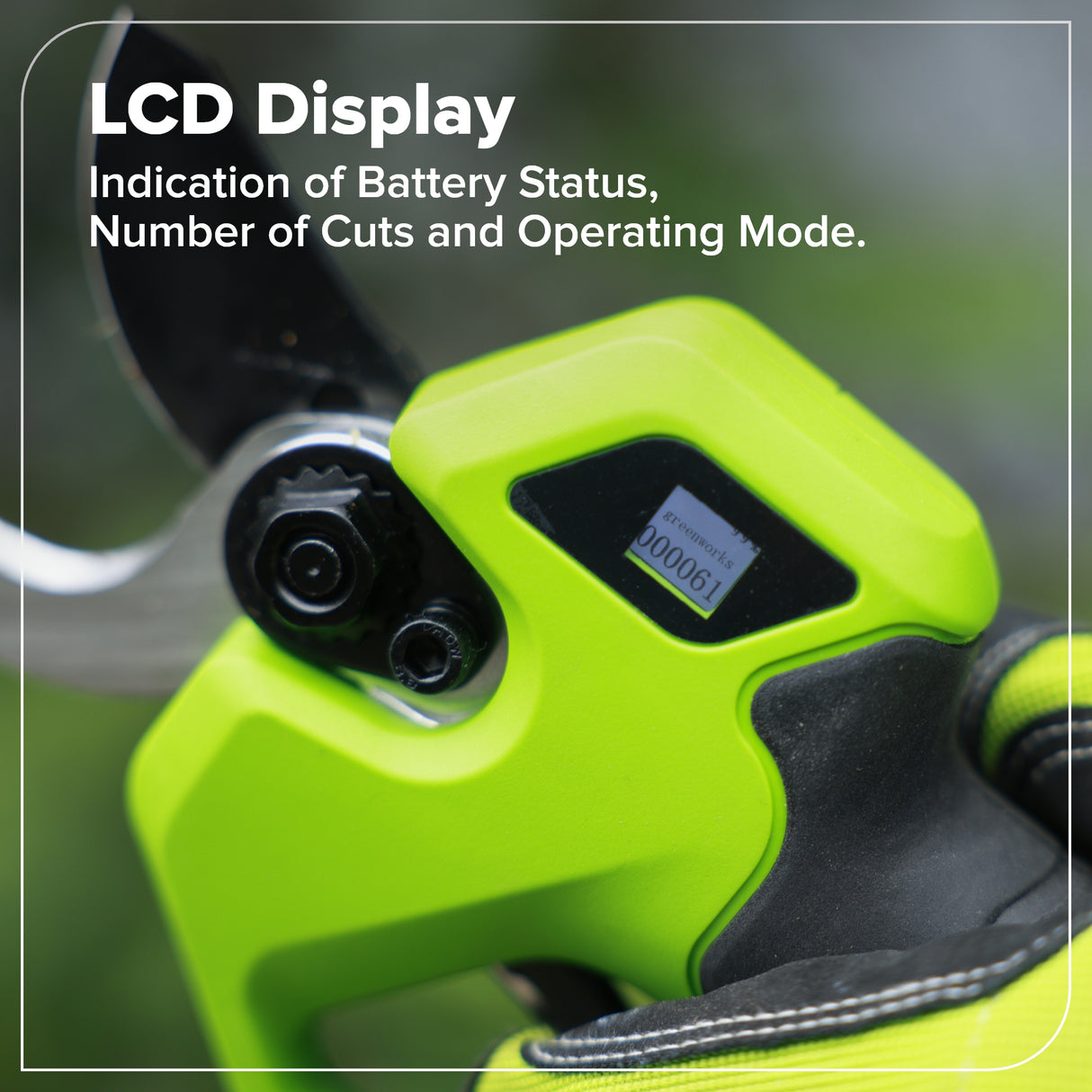 Sécateur électrique 24 V, batterie 2,0 Ah, chargeur 30 W Type-C avec cordon de recharge 3 pieds inclus
