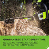 Scie à chaîne sans balais 80 V, 16 pouces, batterie 2,0 Ah et chargeur inclus – CS80L211