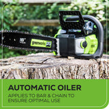 Scie à chaîne sans balais 80 V, 16 pouces, batterie 2,0 Ah et chargeur inclus – CS80L211