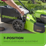 48V (24V x 2) 21" Brushless Self-Propelled Mower, (2) 5Ah USB Batteries and 4A Dual Port Charger
