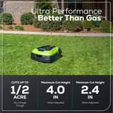 Optimow®  50 Robotic Lawn Mower - 1/2 Acre Low Cut