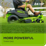 60V 42" Crossover Z Residential Zero Turn Lawn Mower, (6) 8.0Ah Batteries and (3) Dual Port Turbo Chargers