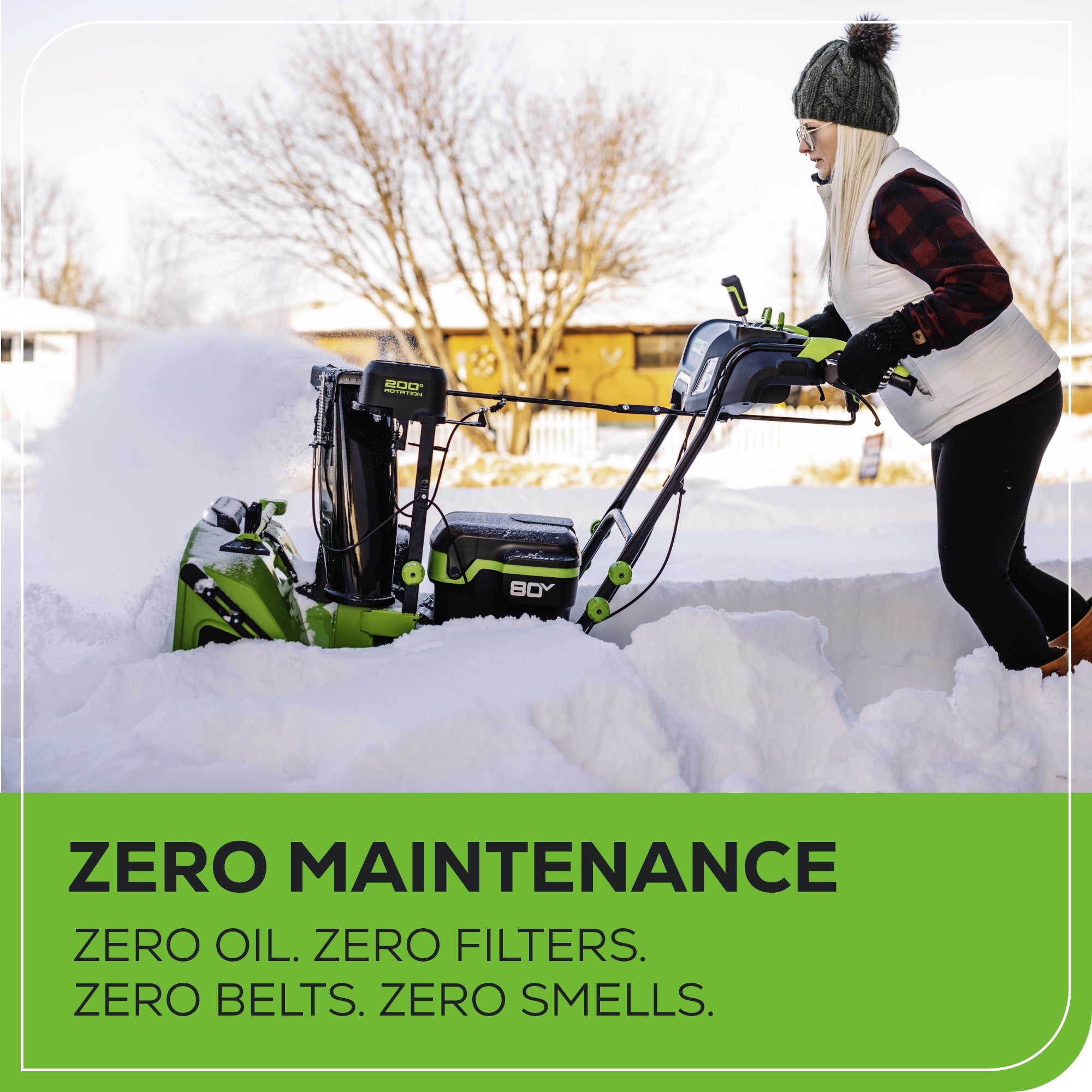 Greenworks 80V 24'' Dual Stage Snow Thrower (Tool Only