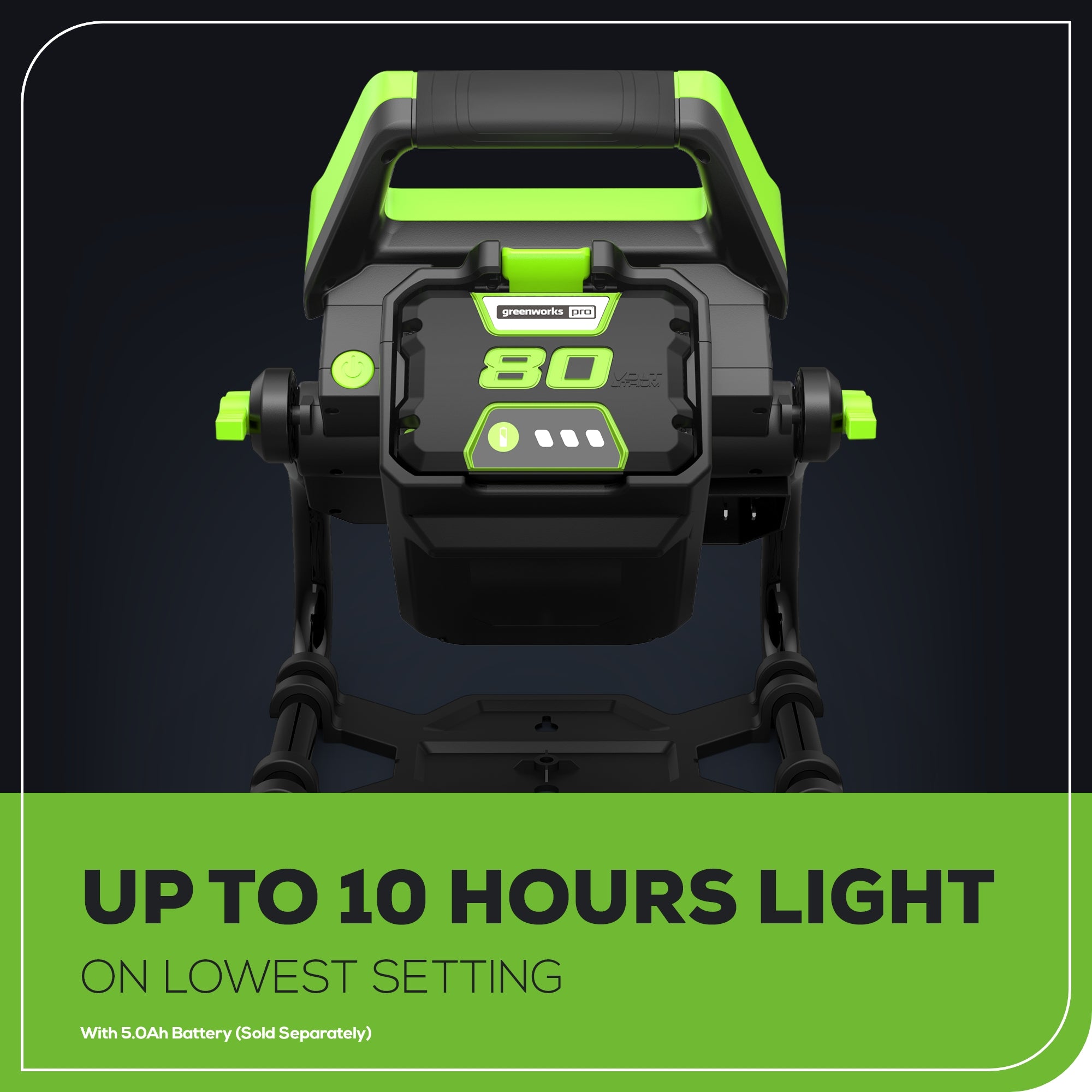 80V AC/DC 2500 Lumen LED Work Light (Tool Only) – Greenworks Tools