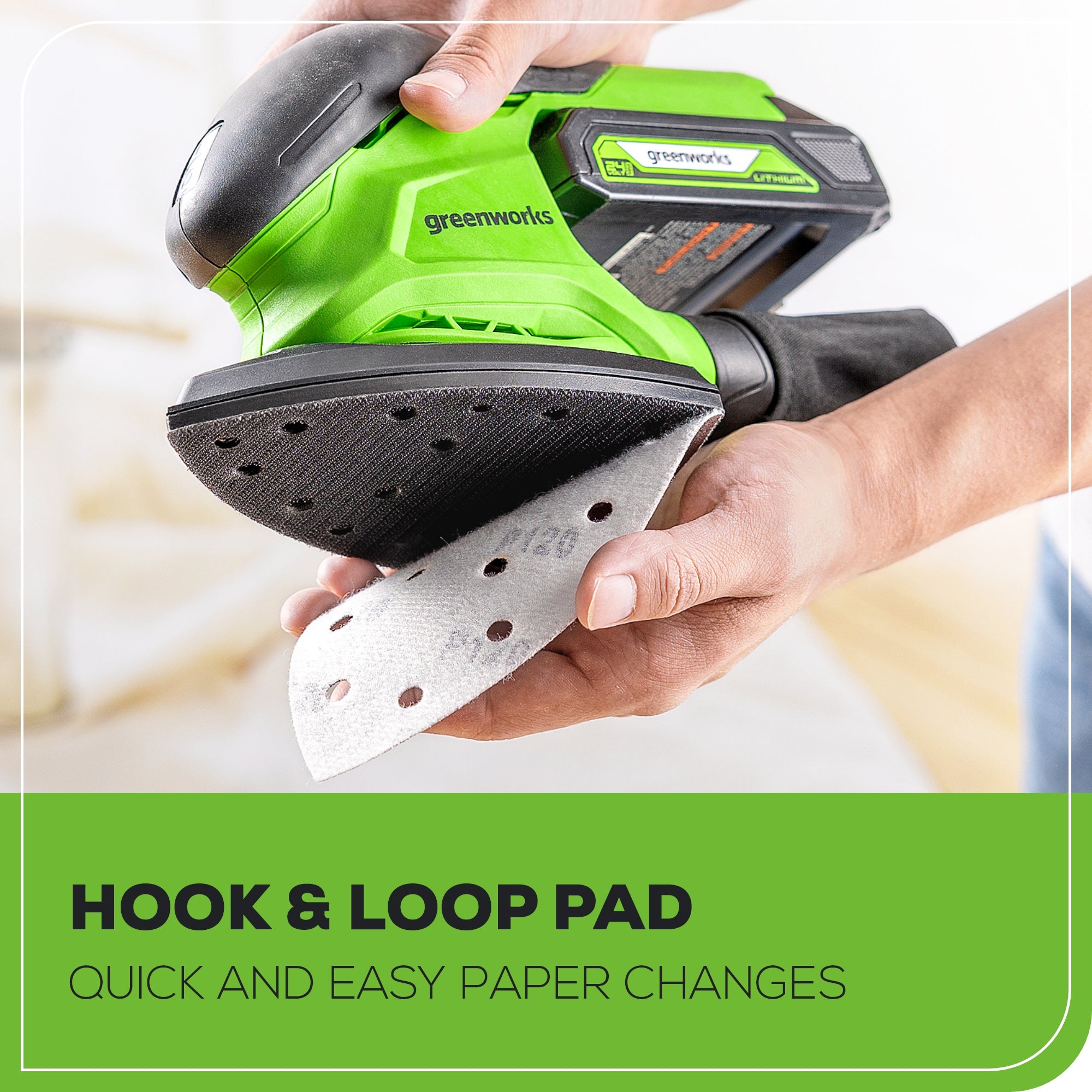 24V Finishing Sander (Tool Only) - CS24B00 – Greenworks Tools