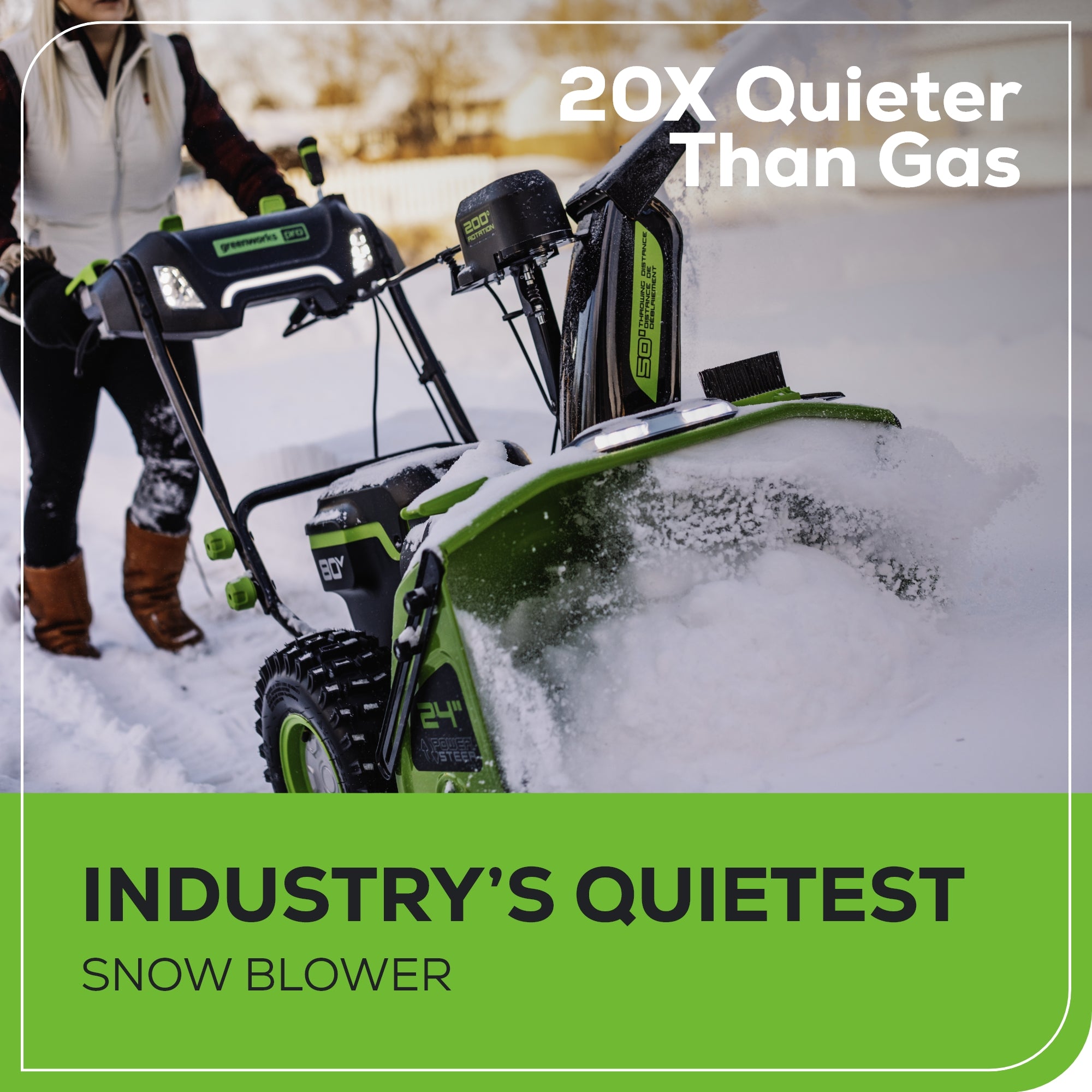 Greenworks 80V 24'' Dual Stage Snow Thrower (Tool Only